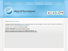 Tablet Screenshot of objectif-formations.fr